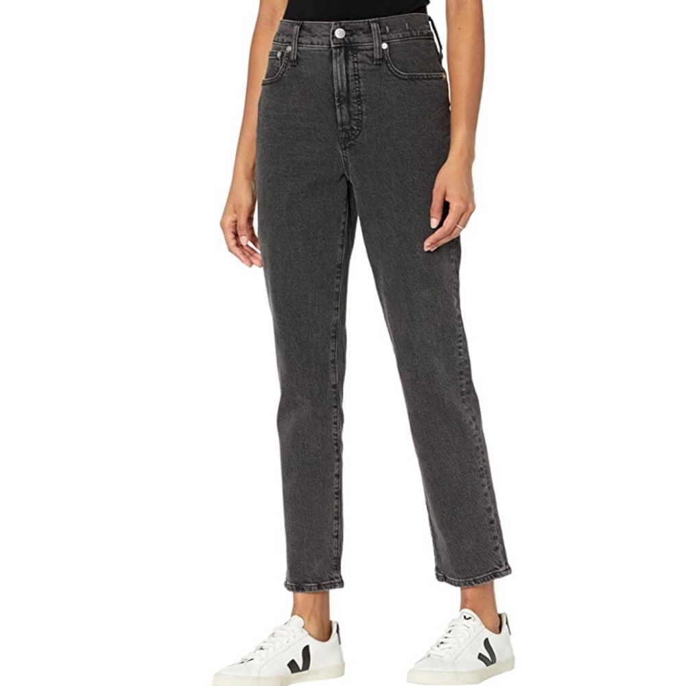 Madewell Straight-Leg Jeans in Washed Black